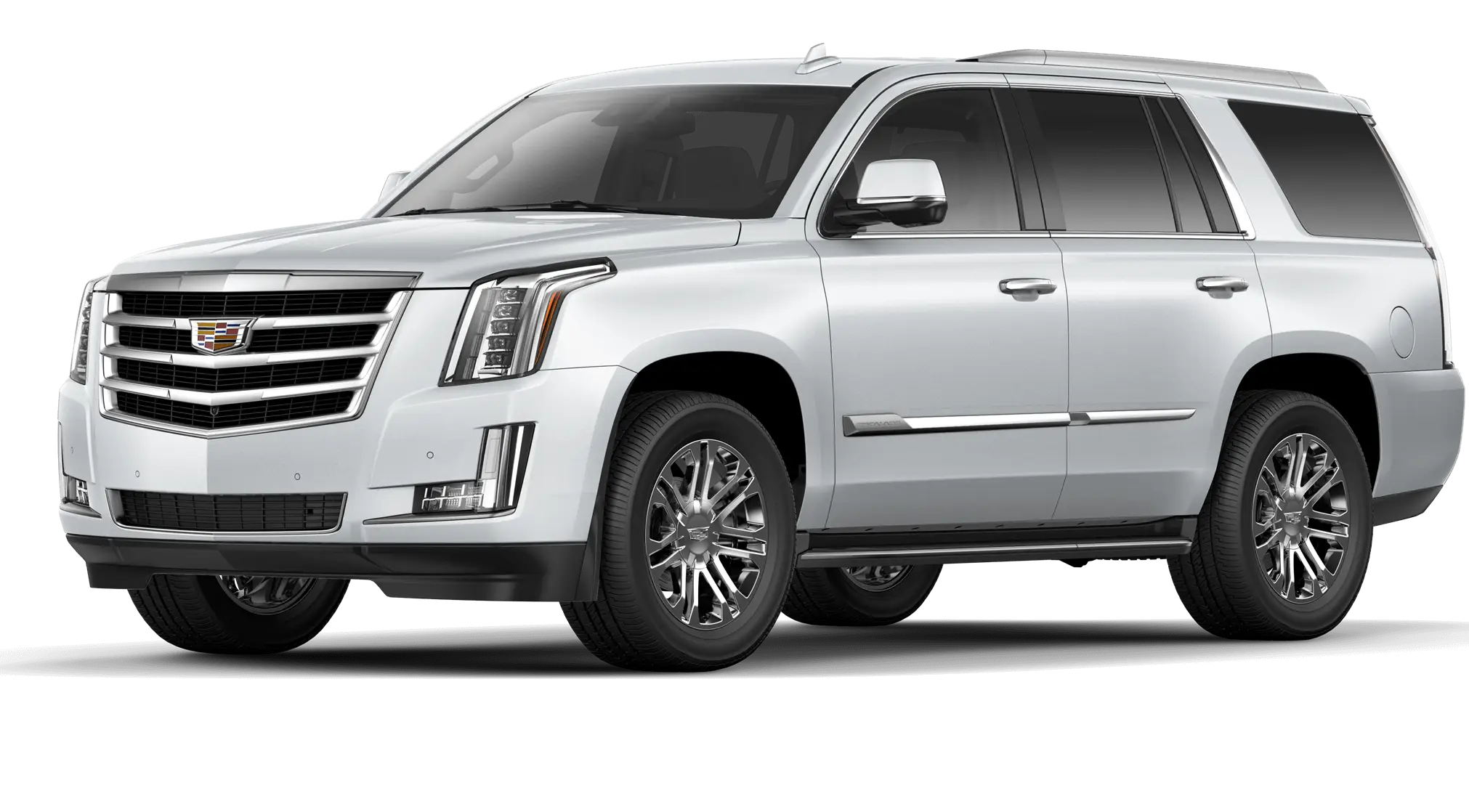 White Luxury SUV on Display