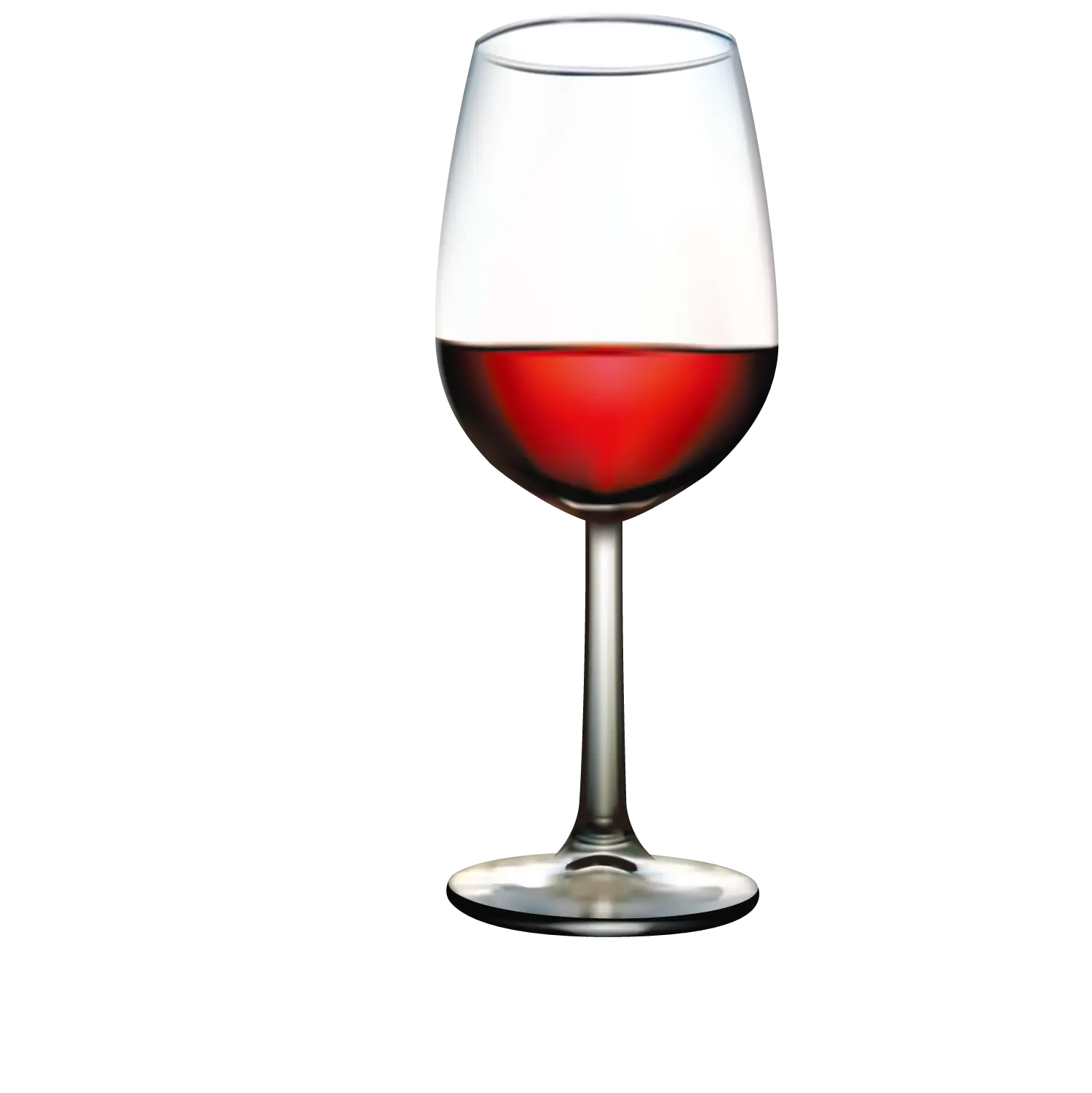 Red Wine Glass in Transparent Style