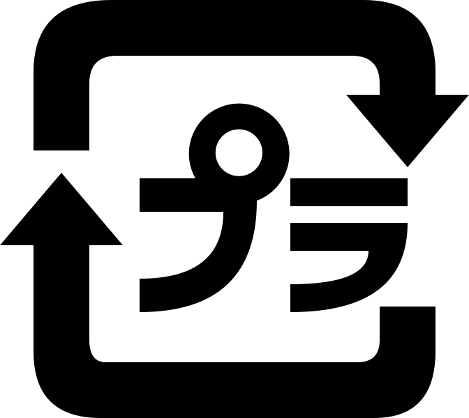 Recycle Symbol with Japanese Text