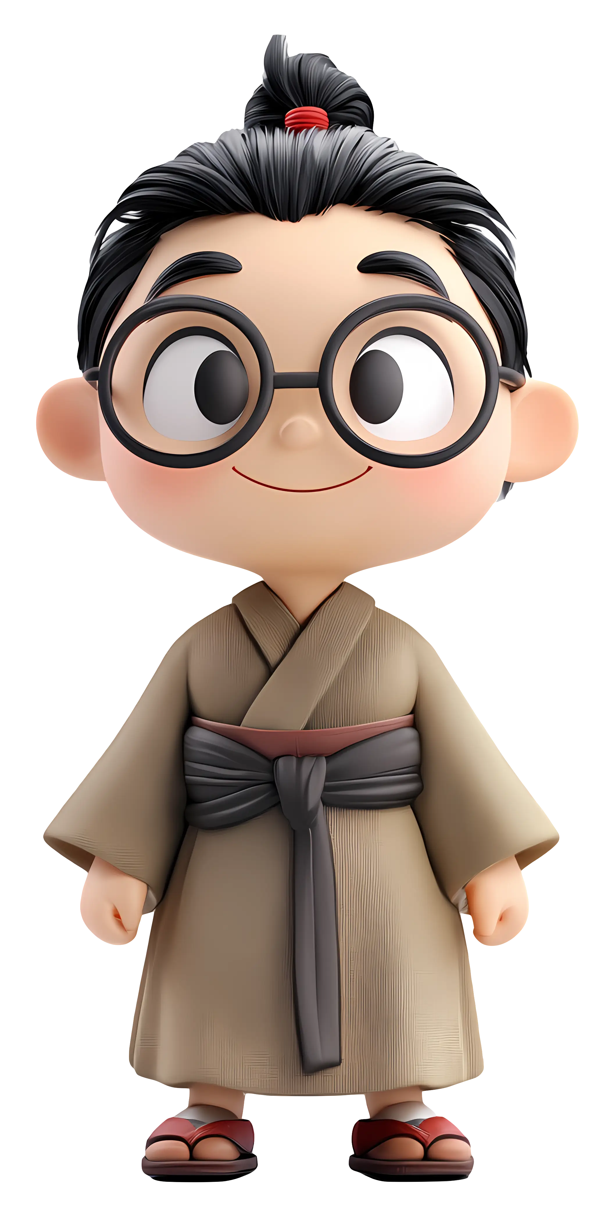 Cartoon Character with Glasses