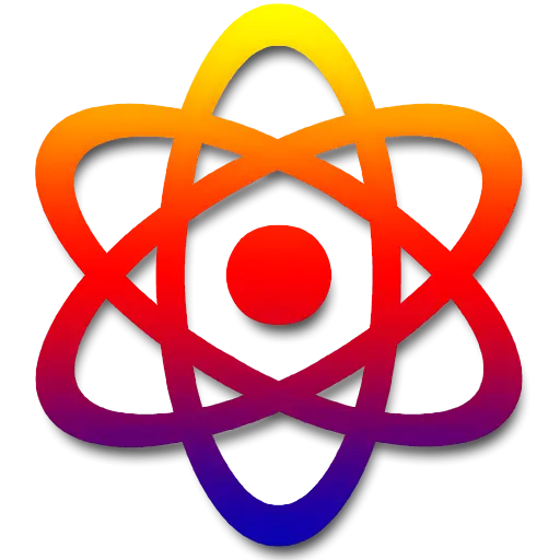 Colorful Atom Symbol Illustration