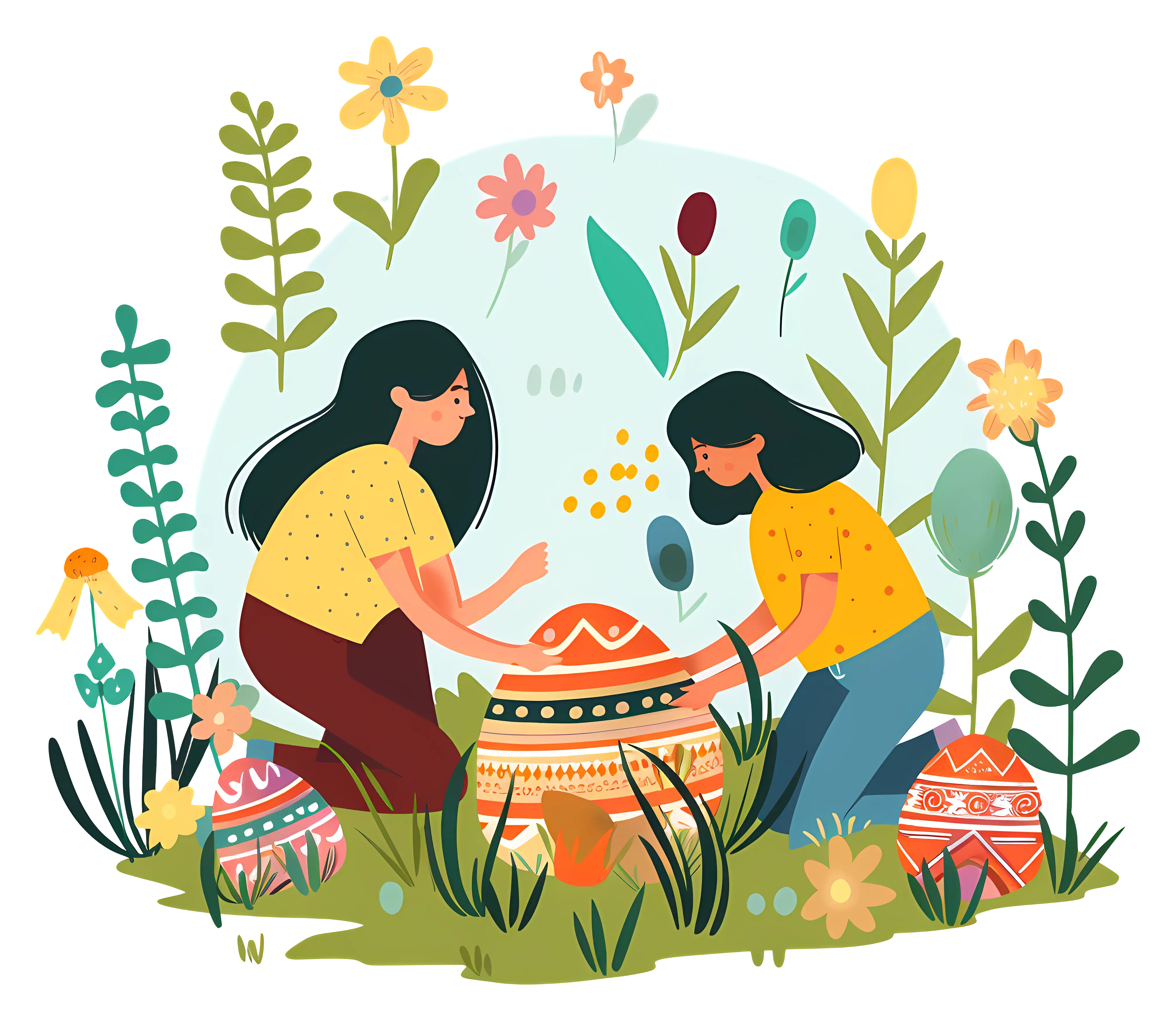 Two Women in a Garden