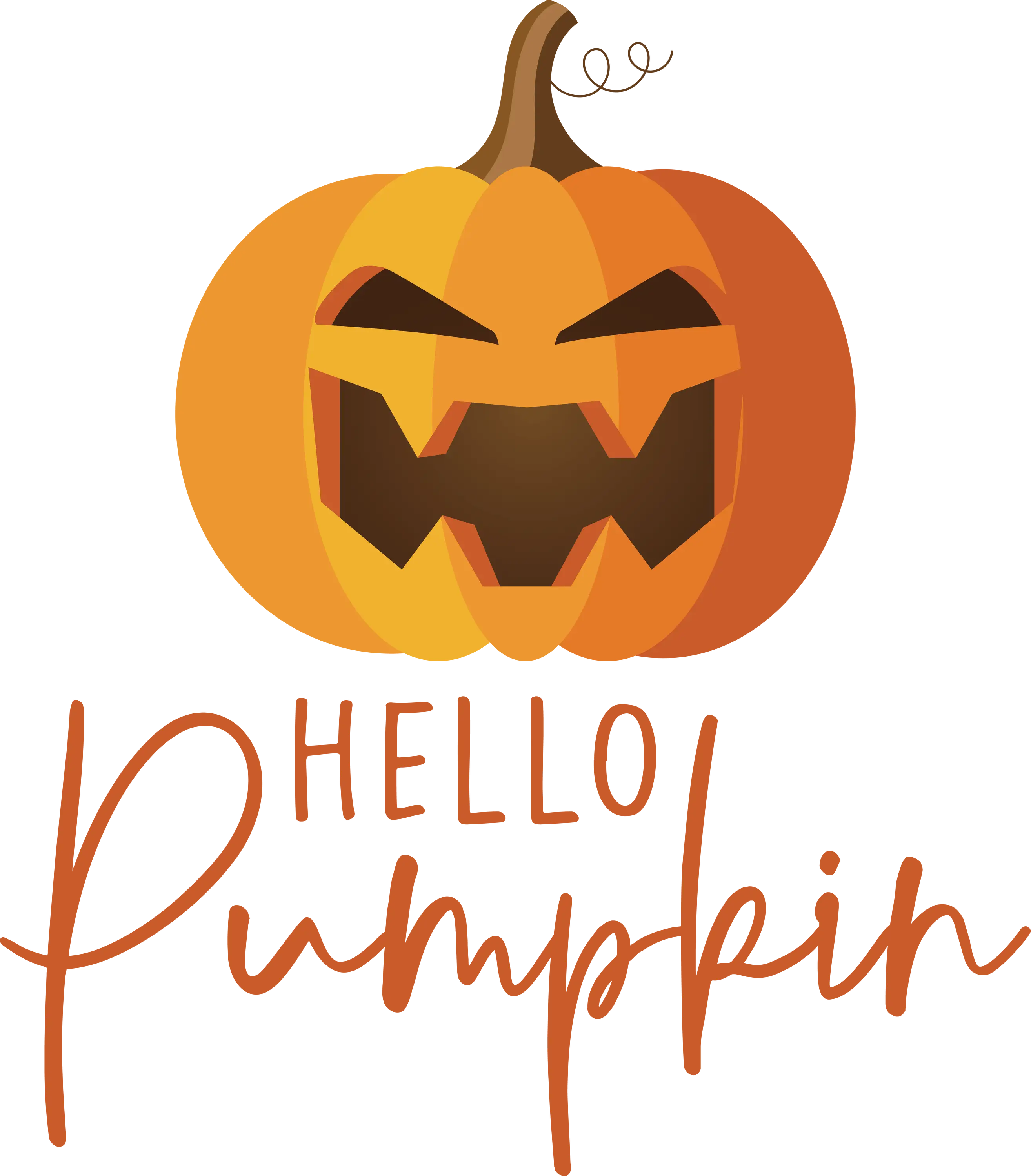 Jack-O&#039;-Lantern with Hello Pumpkin Text