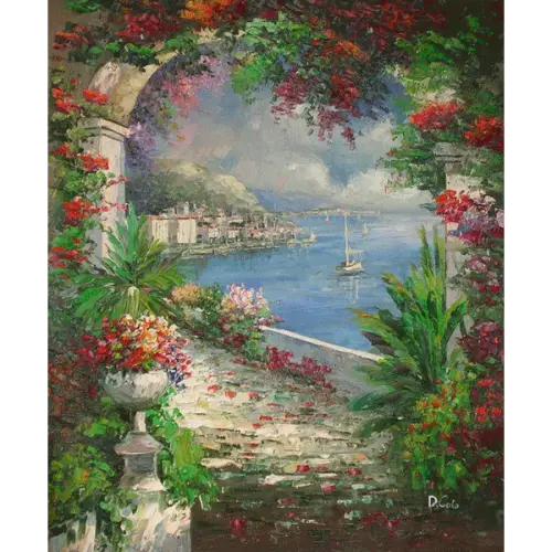 Beautiful Seaside Landscape Painting