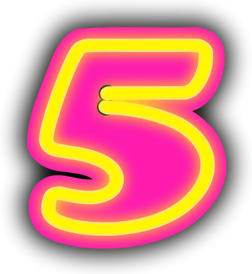 Neon Number 5
