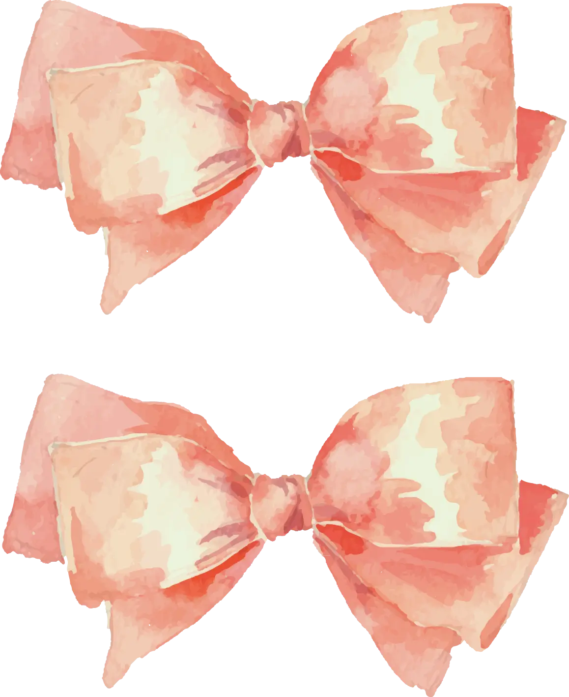Pink Watercolor Bows