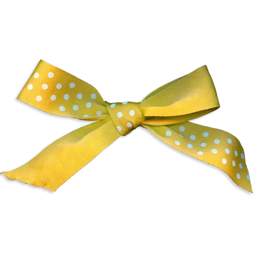 Yellow Polka Dot Ribbon Decoration