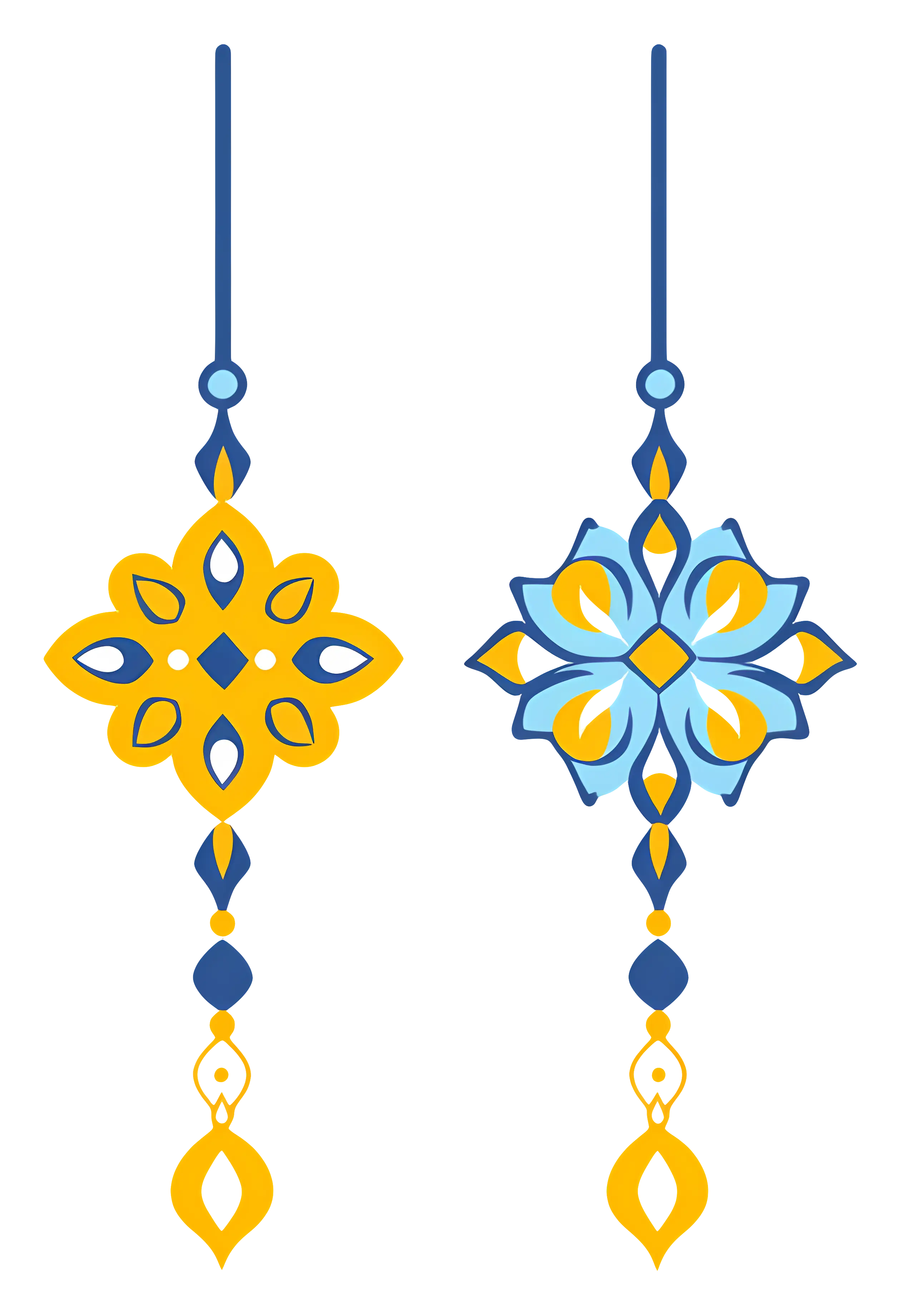 Geometric Hanging Floral Decorations in Vibrant Colors