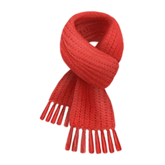 Red Knitted Scarf with Stylish Design