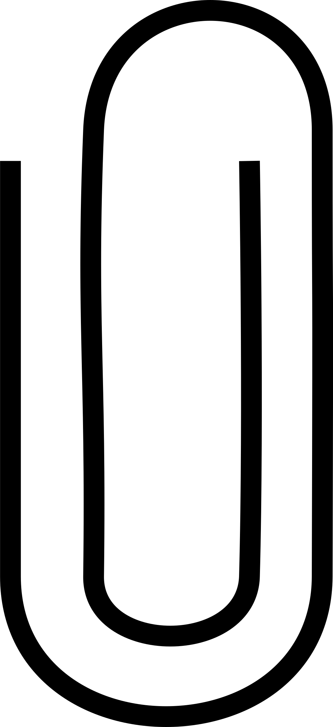 Simple Black Paperclip Design