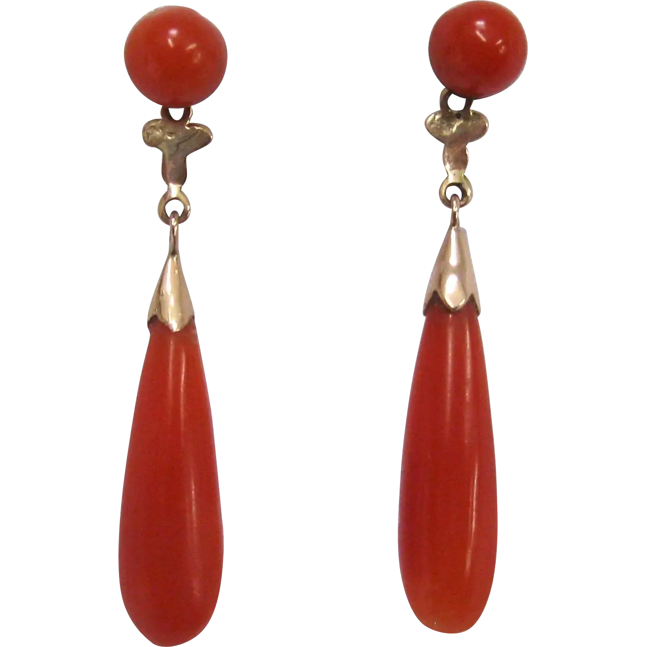 Red Drop Earrings