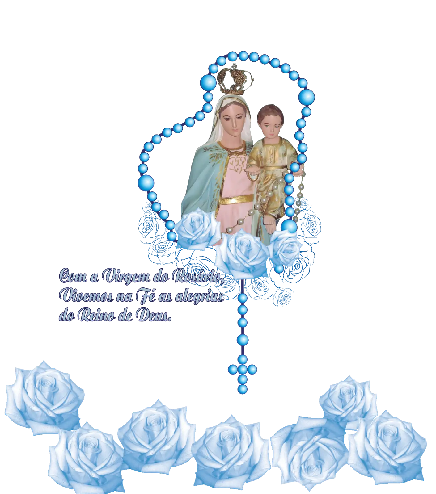 Virgin Mary and Child with Rosary