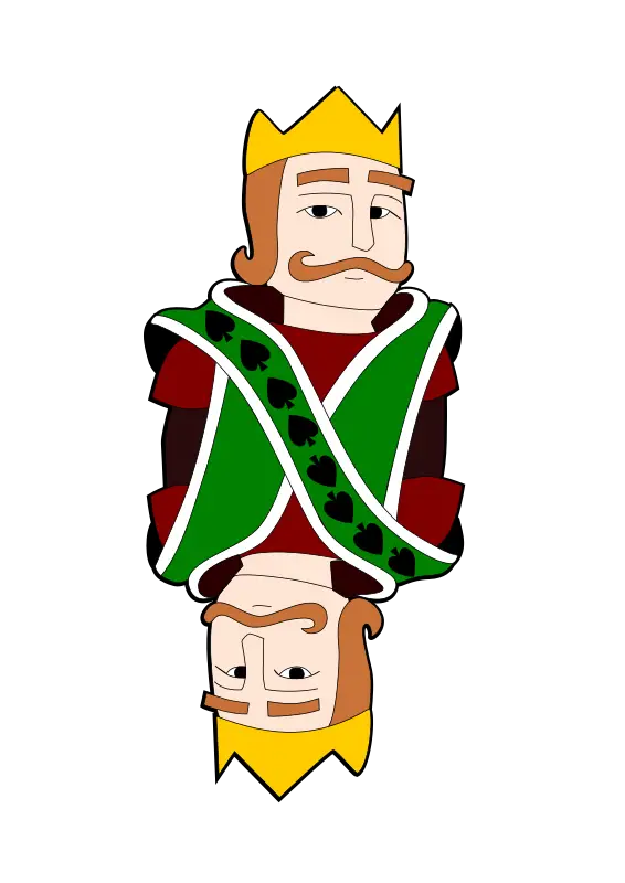 King of Spades Playing Card Illustration