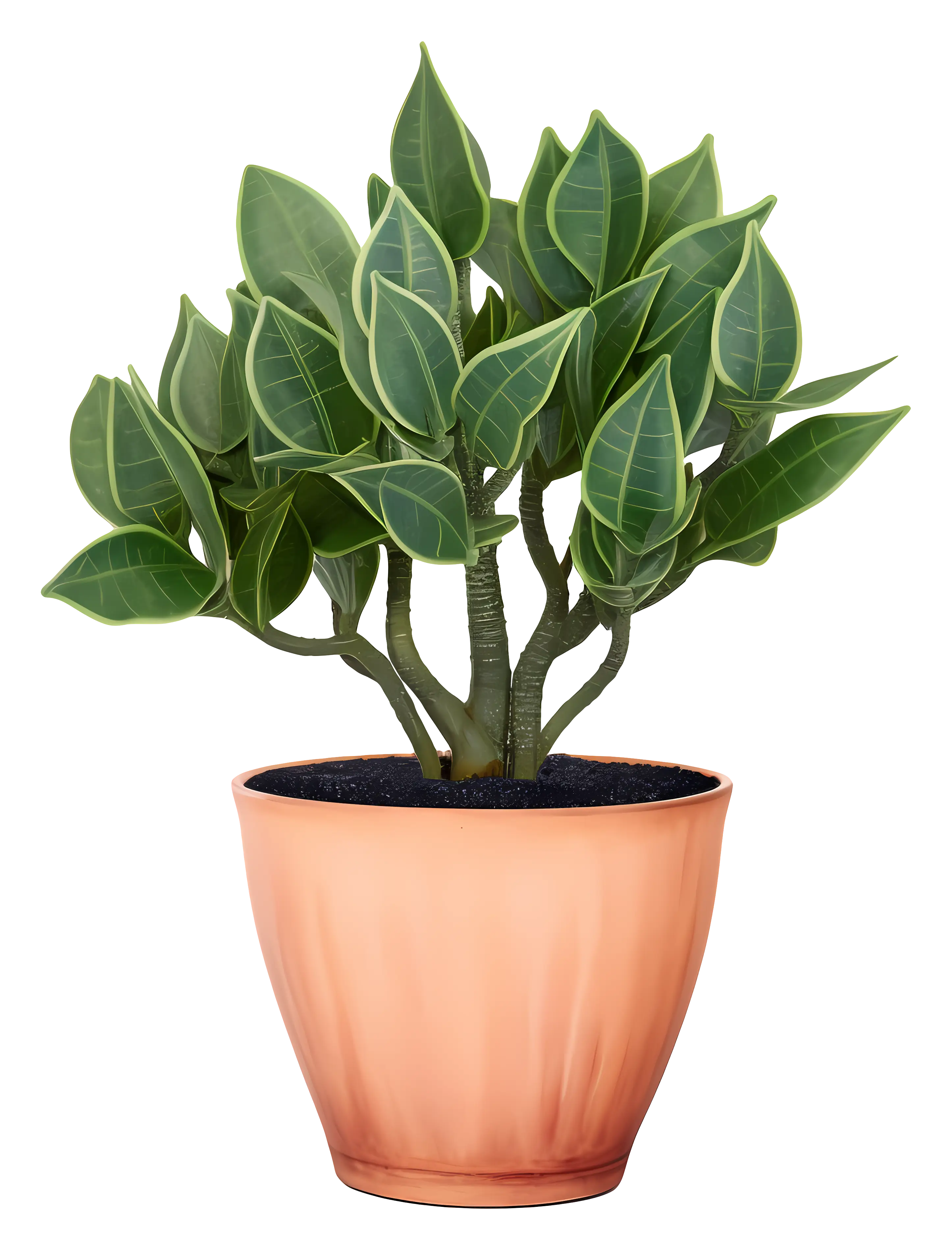 Potted Plant with Green Leaves