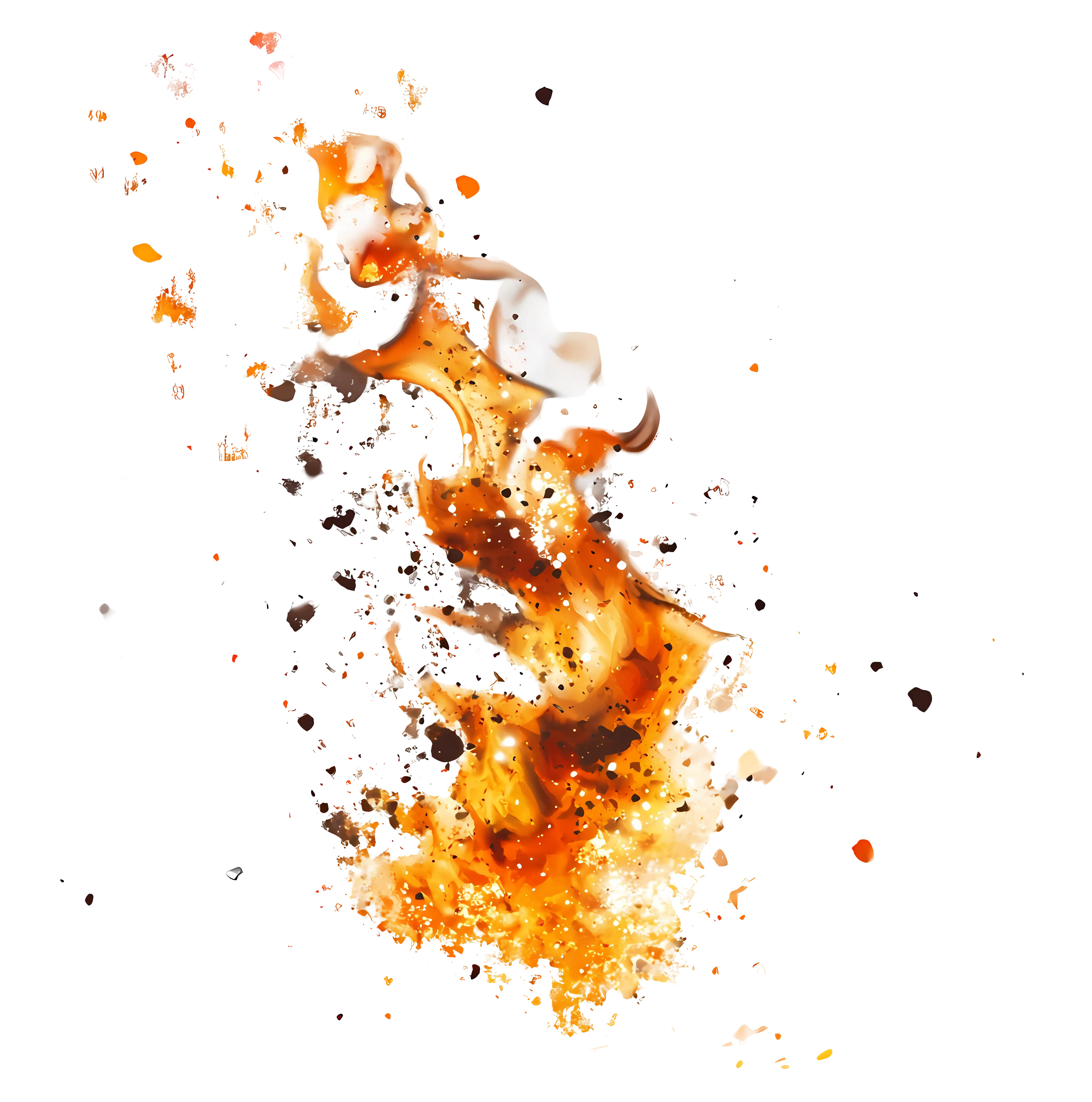 Dynamic Fire Burst with Sparks