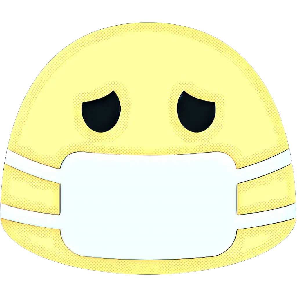 Sad Emoji Wearing a Mask