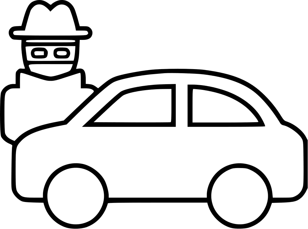 Car Theft Icon Illustration
