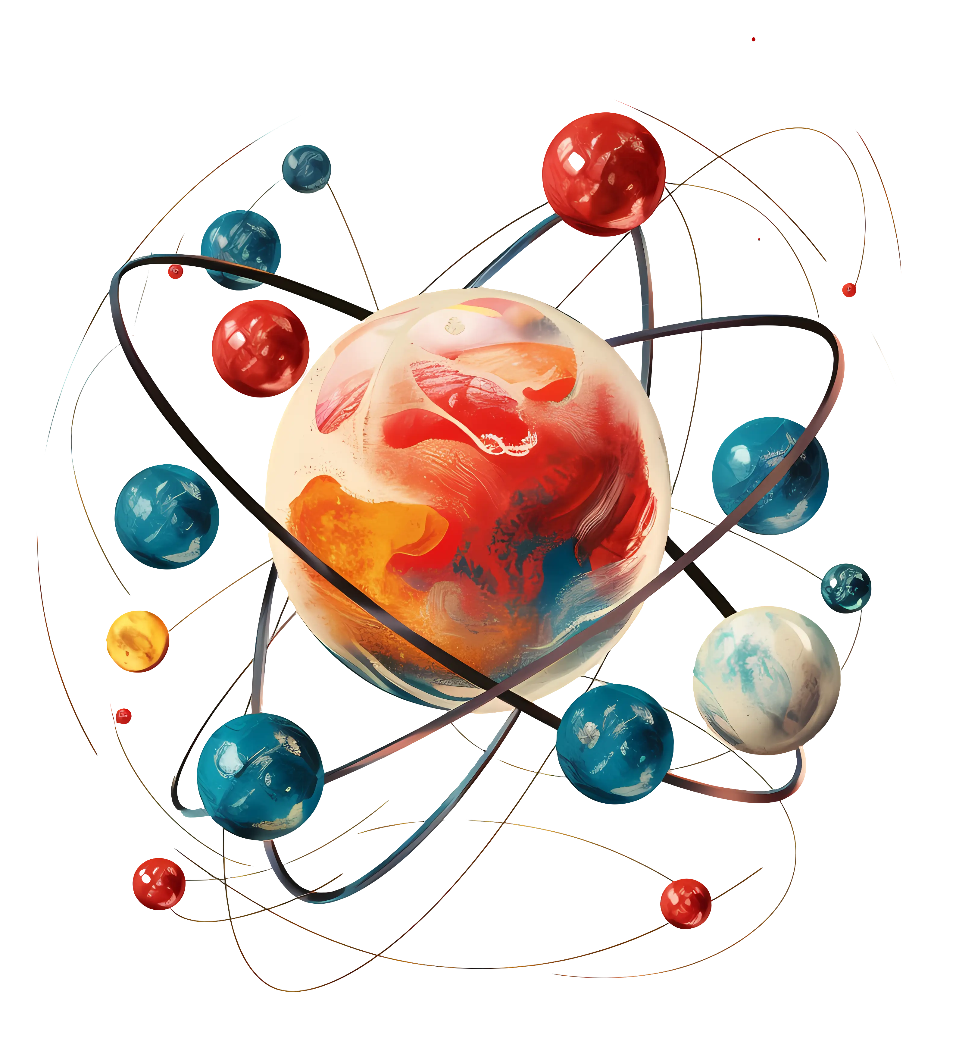 Colorful Atom Illustration