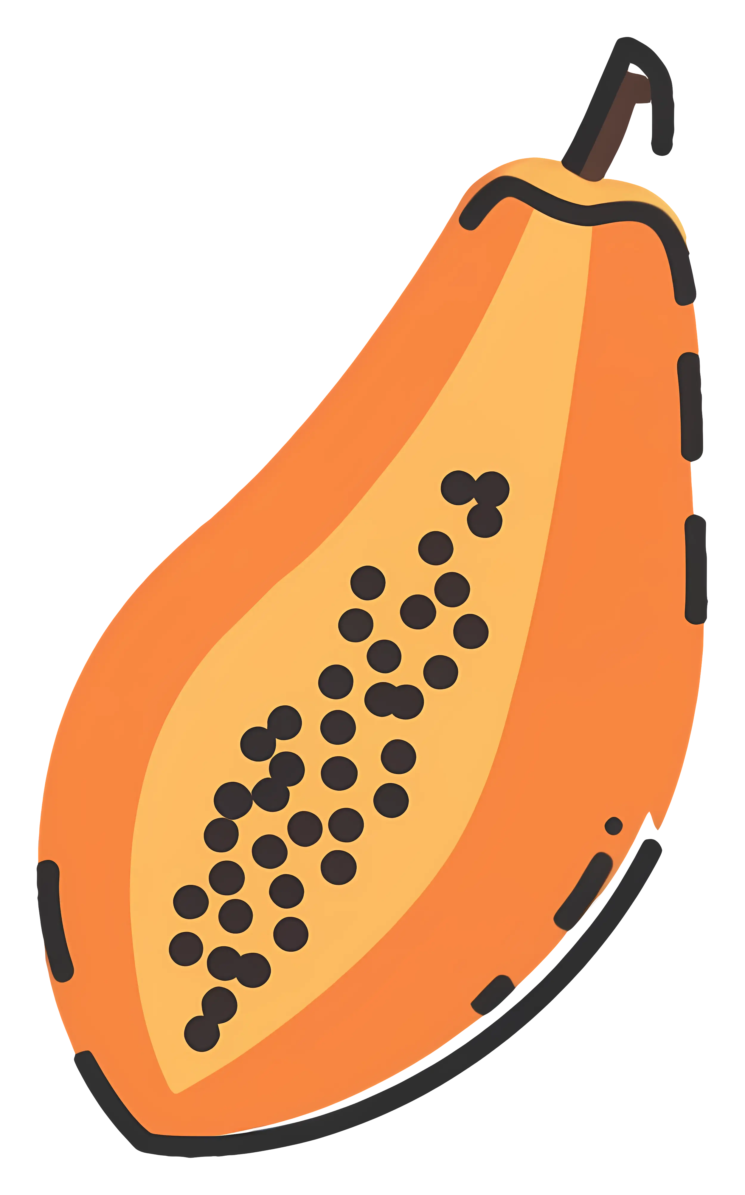 Papaya with Seeds