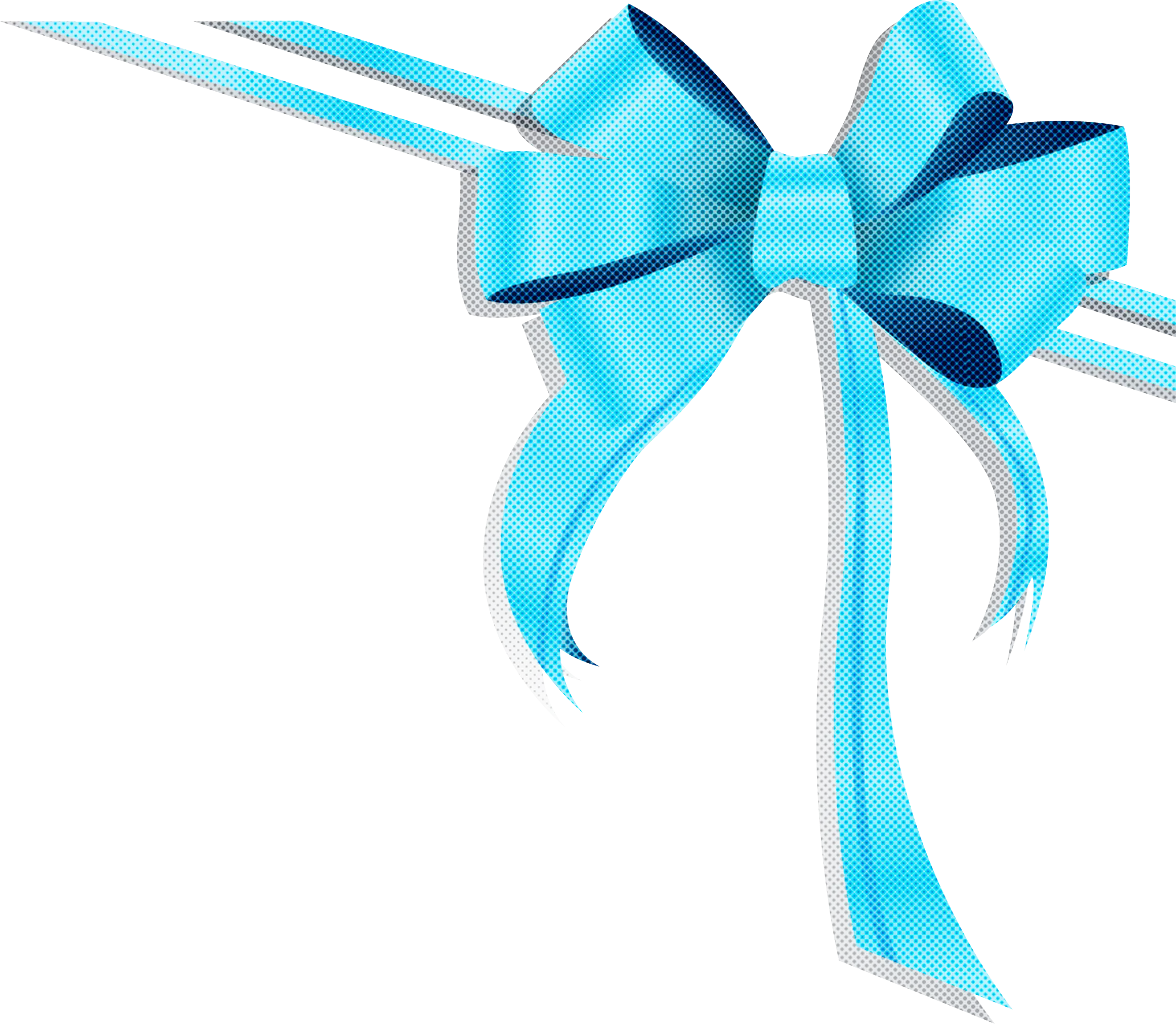 Beautiful Blue Ribbon Bow Design
