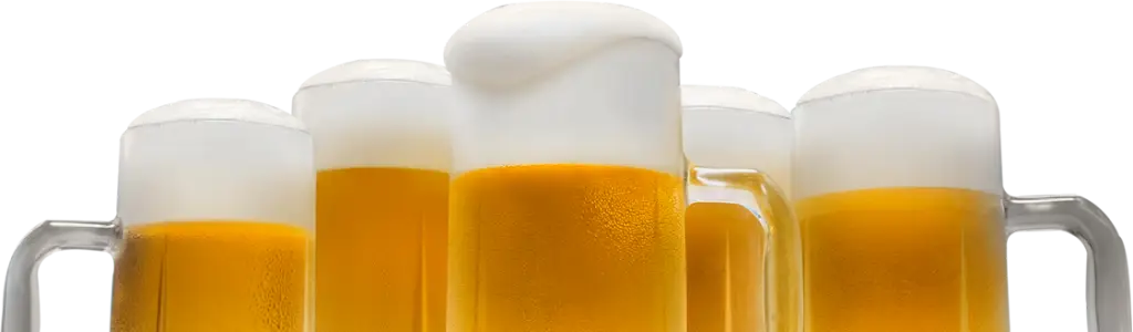 Mugs of Beer with Foam
