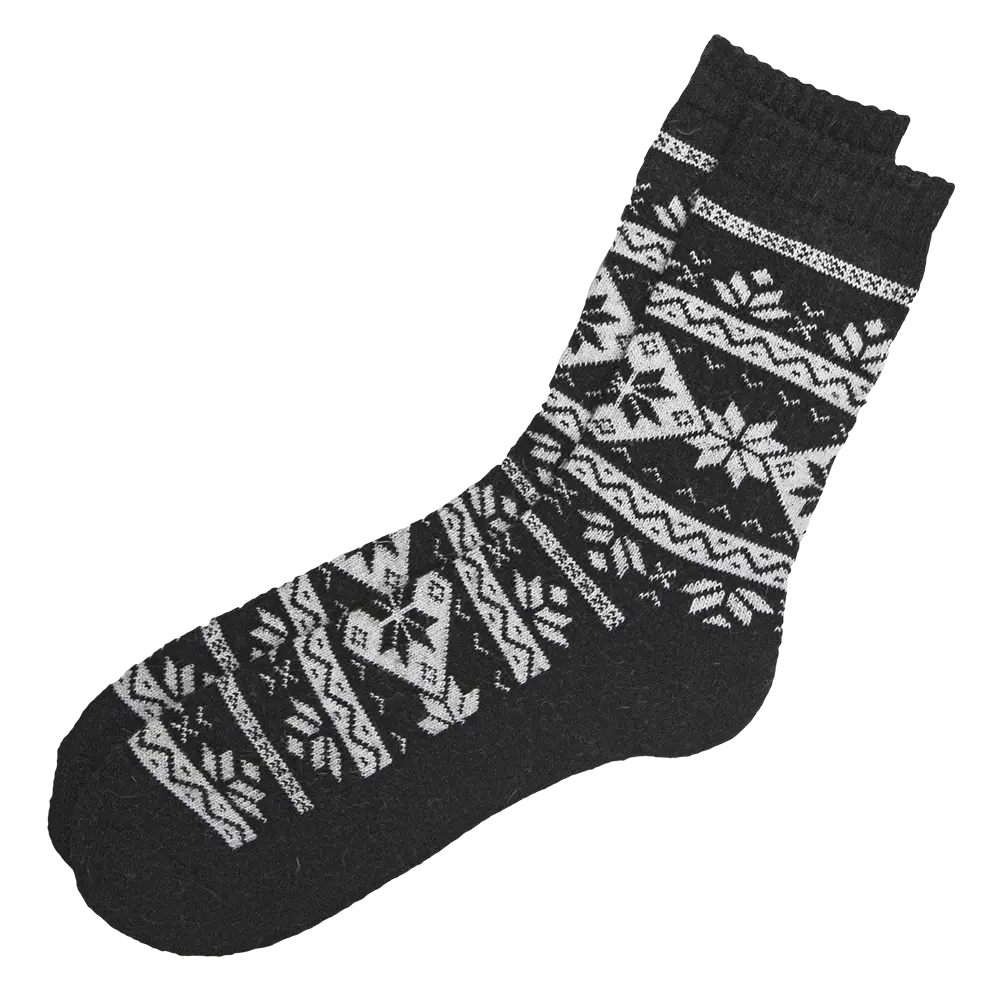 Black and White Patterned Sock