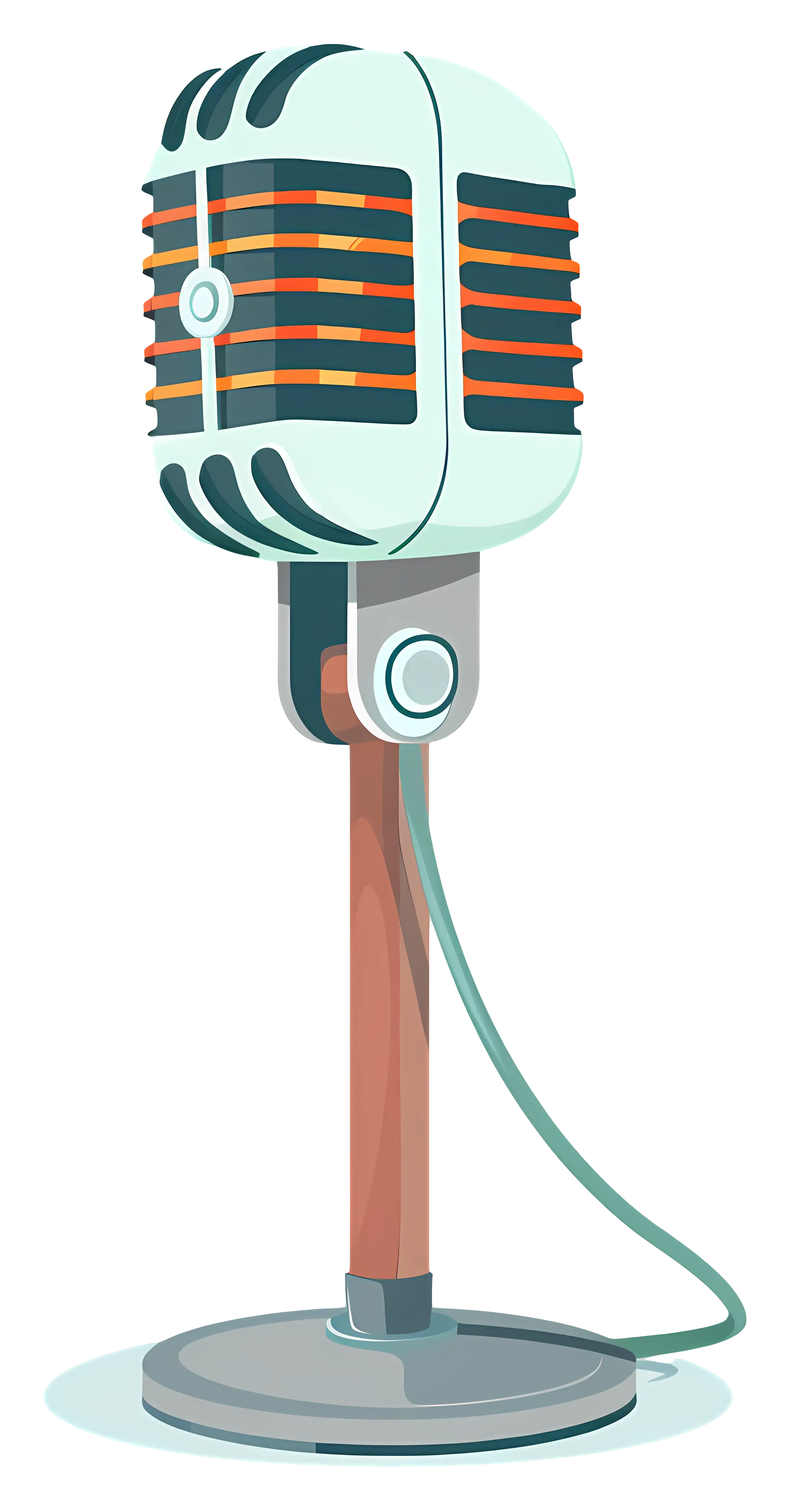 Retro microphone illustration