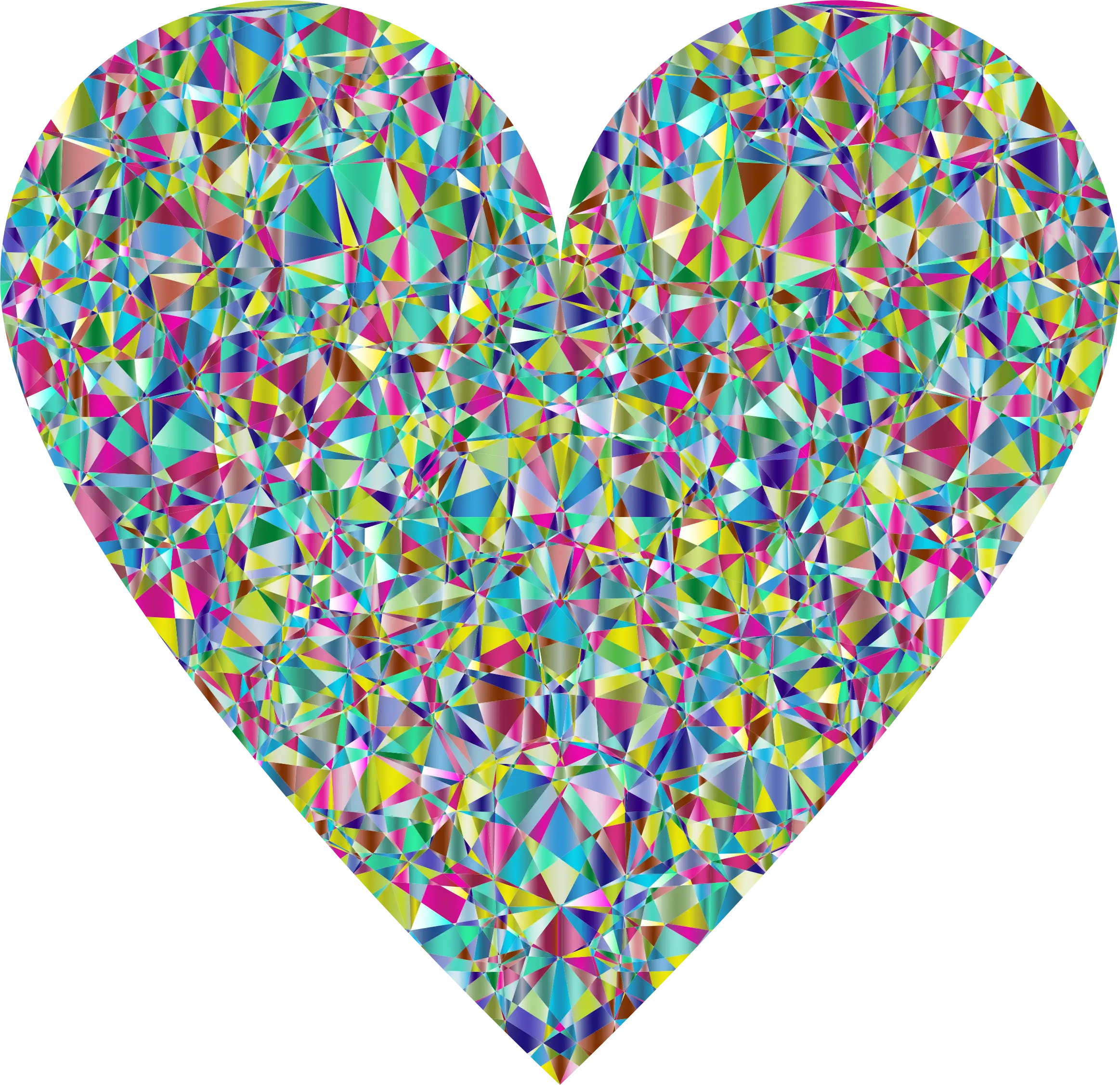 Colorful Geometric Heart Shape