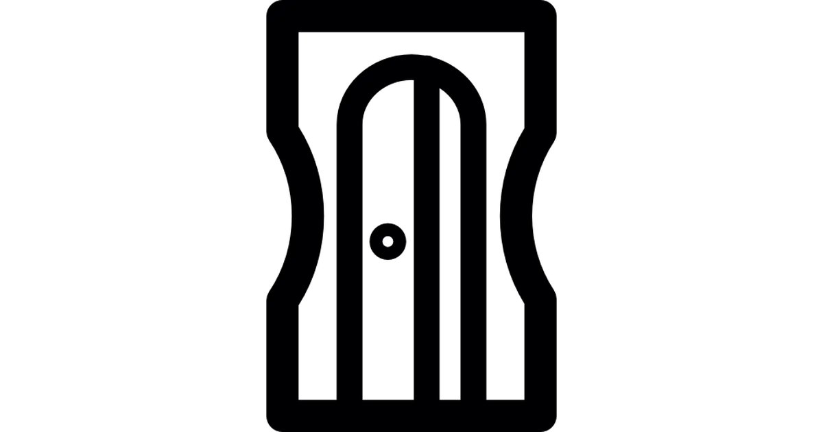 Simple Black and White Pencil Sharpener Icon