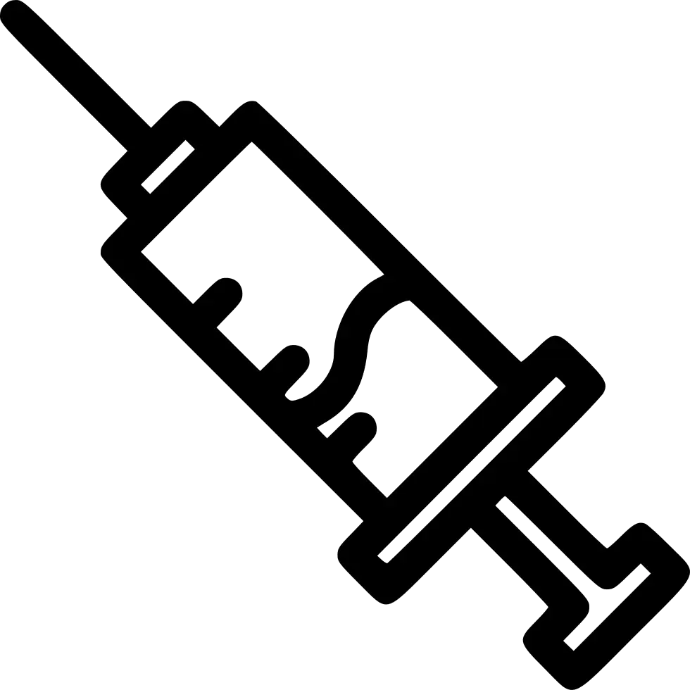 Black and White Syringe Icon