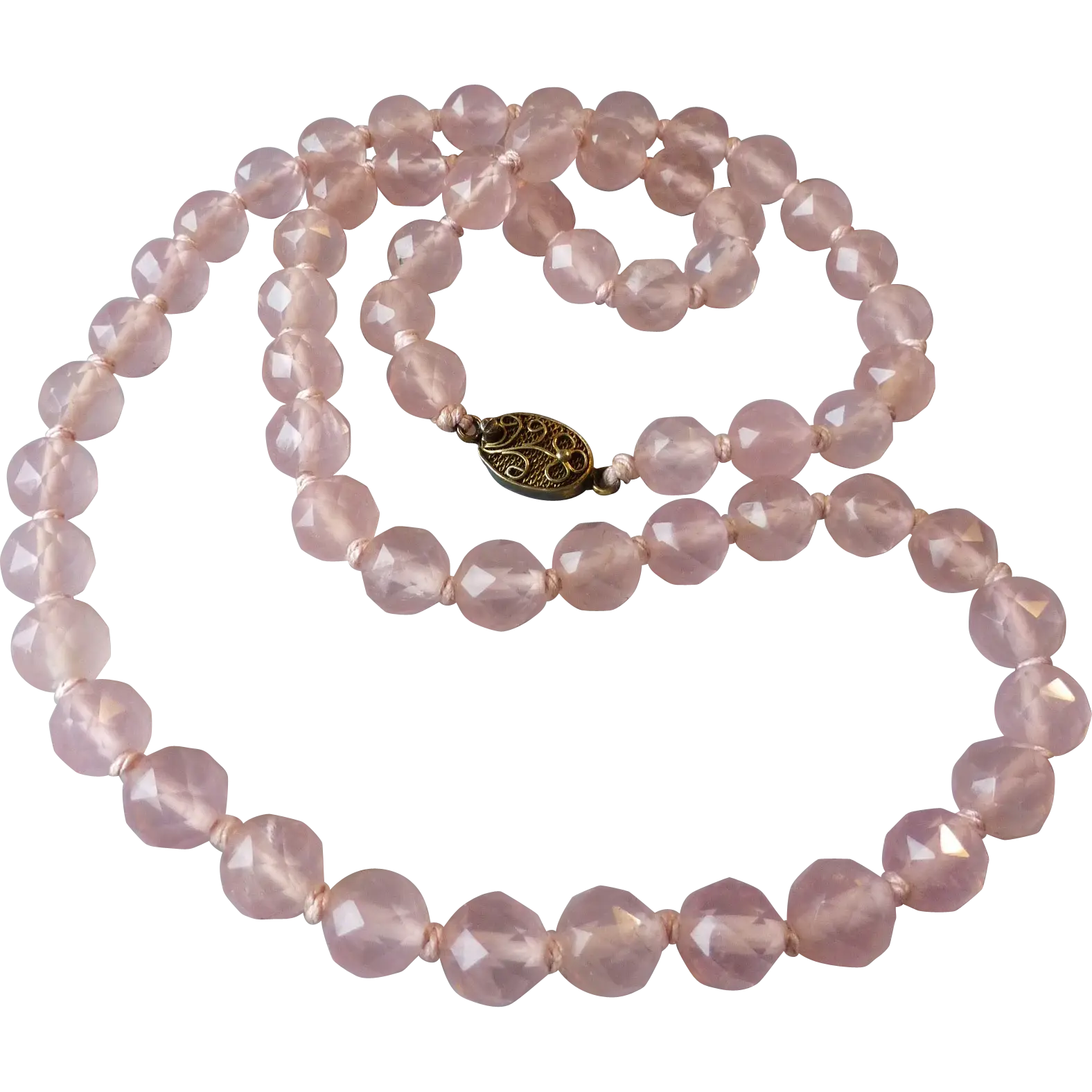 Elegant Pink Bead Necklace