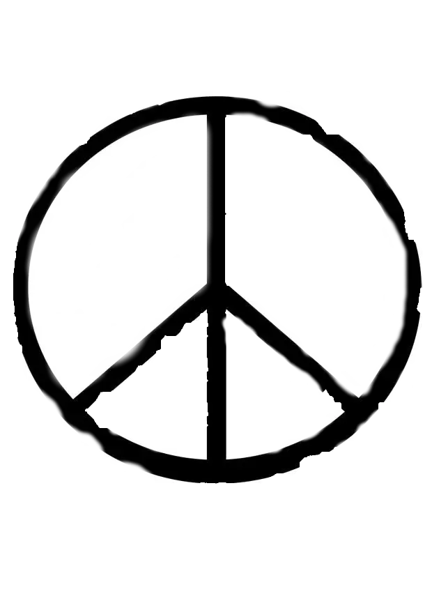 Black Peace Symbol Representation