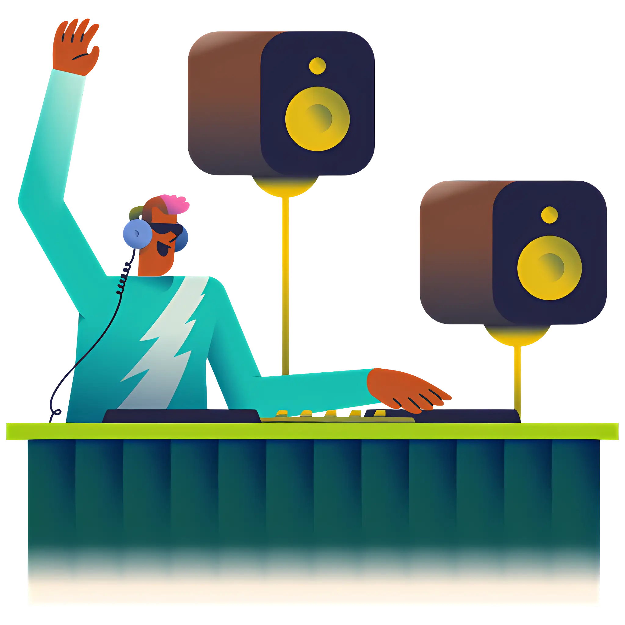 DJ with Speakers