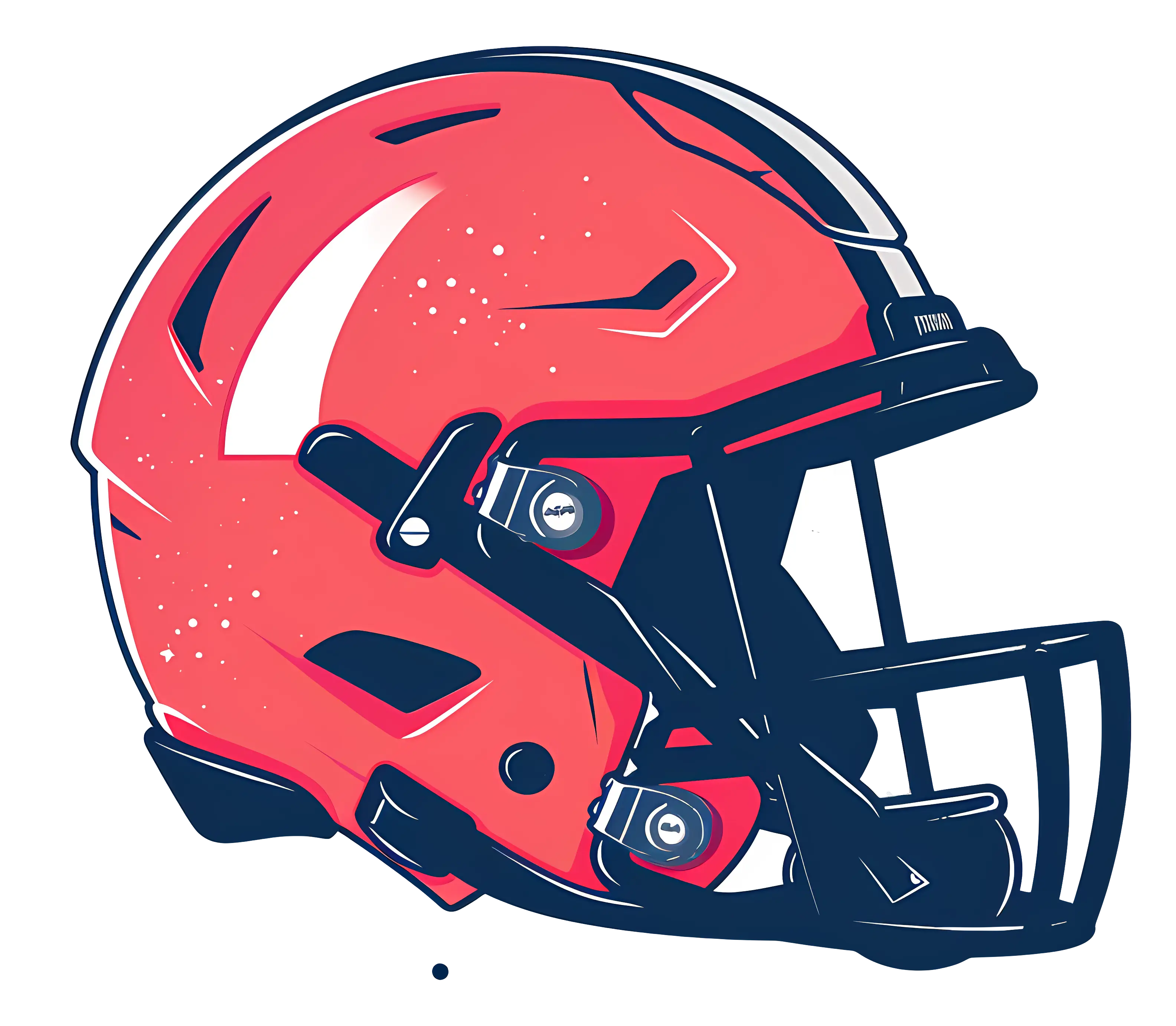 Red Football Helmet Illustration