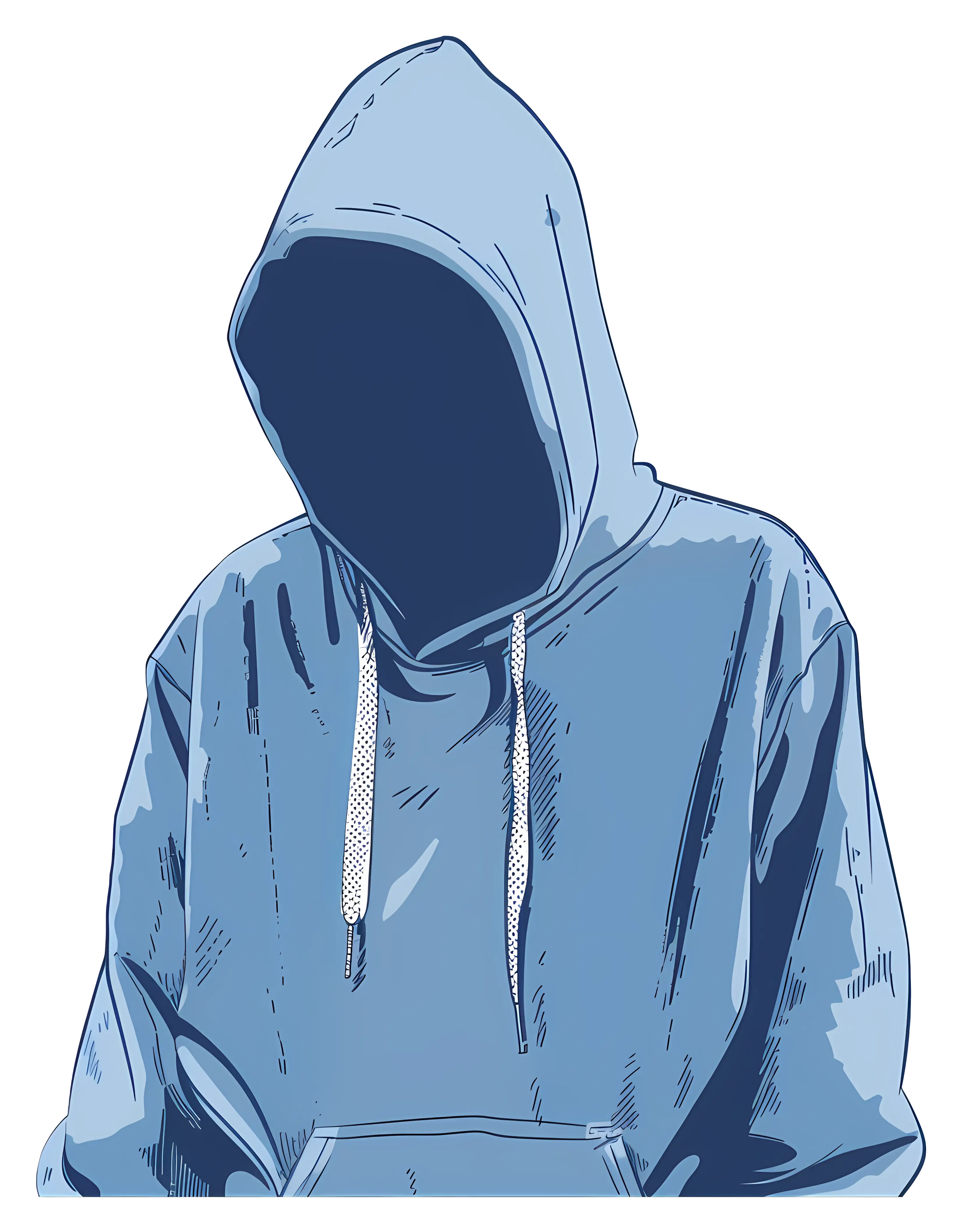 Blue Hoodie Illustration
