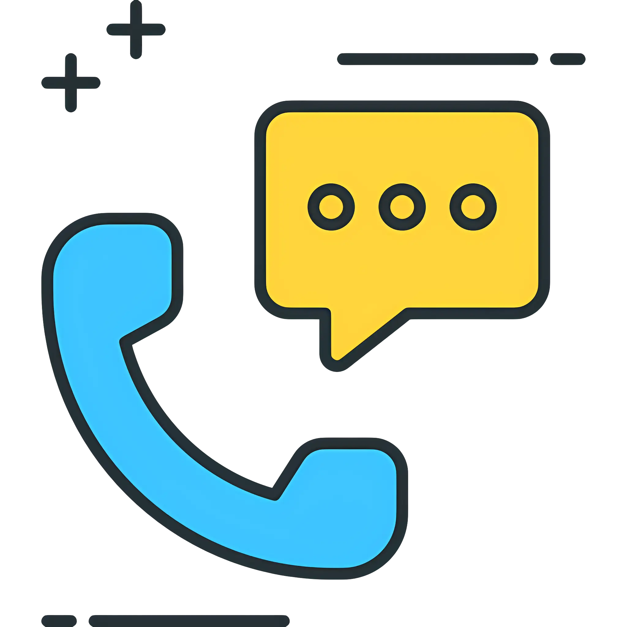Phone and Chat Icon Design