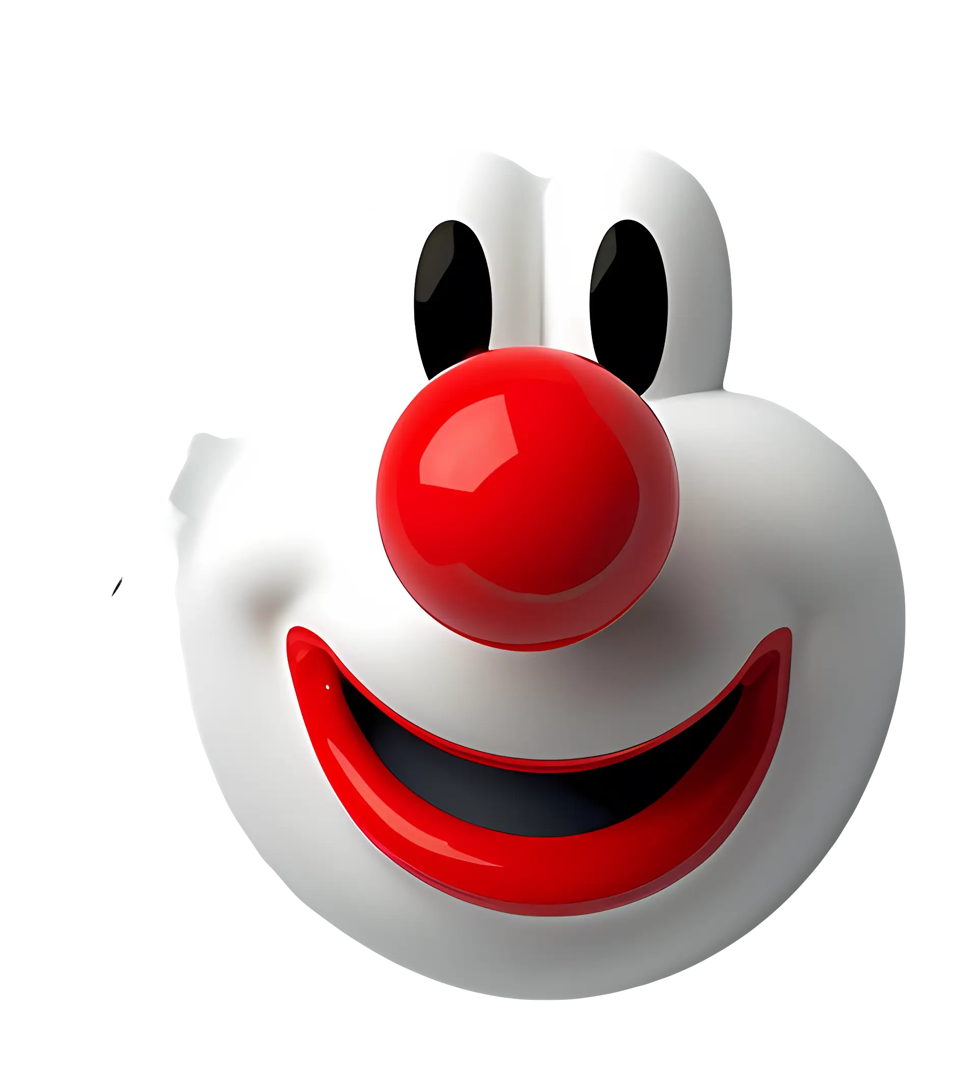 Smiling Clown Face with Red Nose