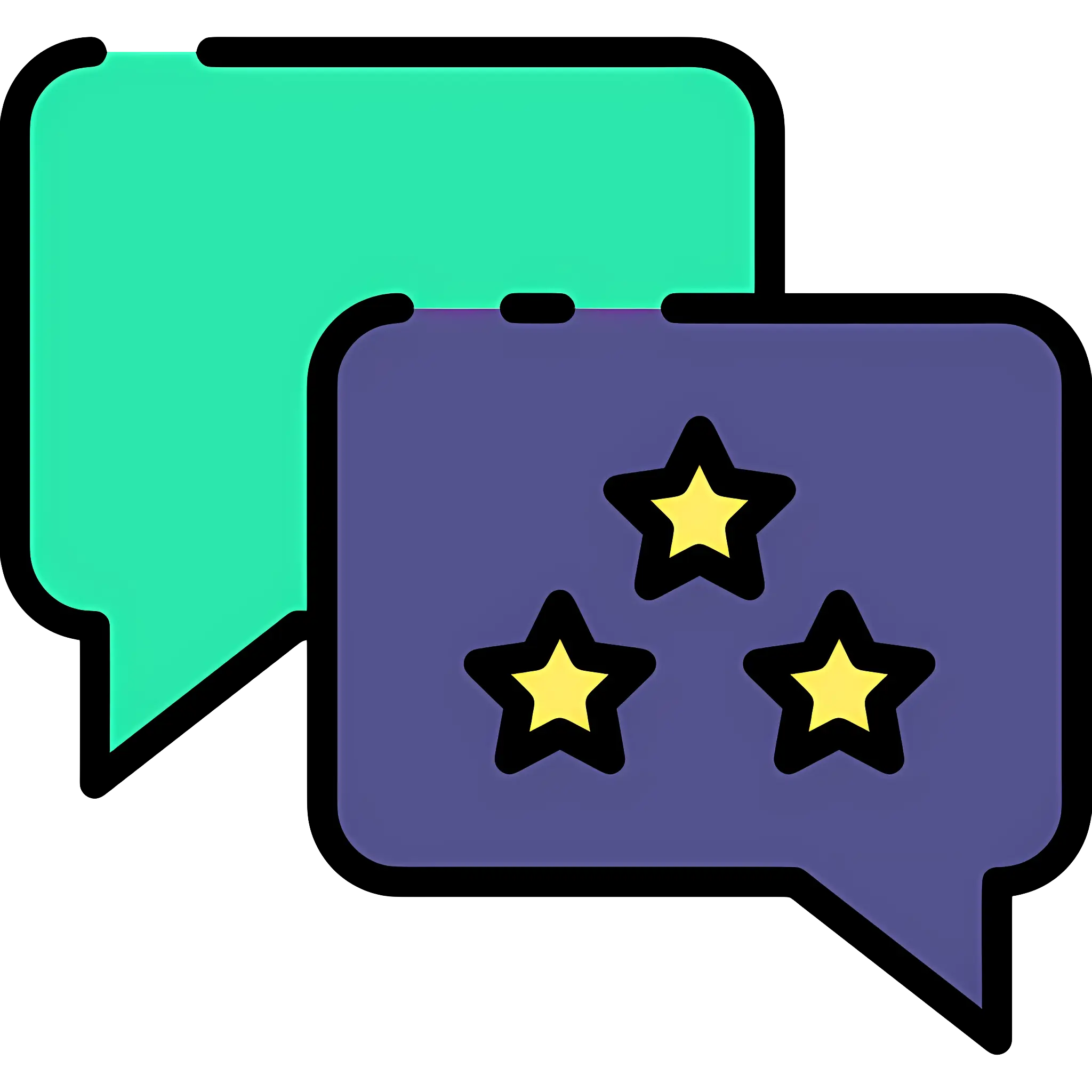 Chat Bubbles with Stars