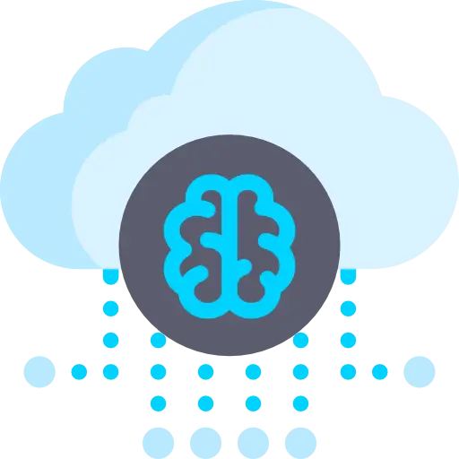 Brain and Cloud Illustration for Education Concept
