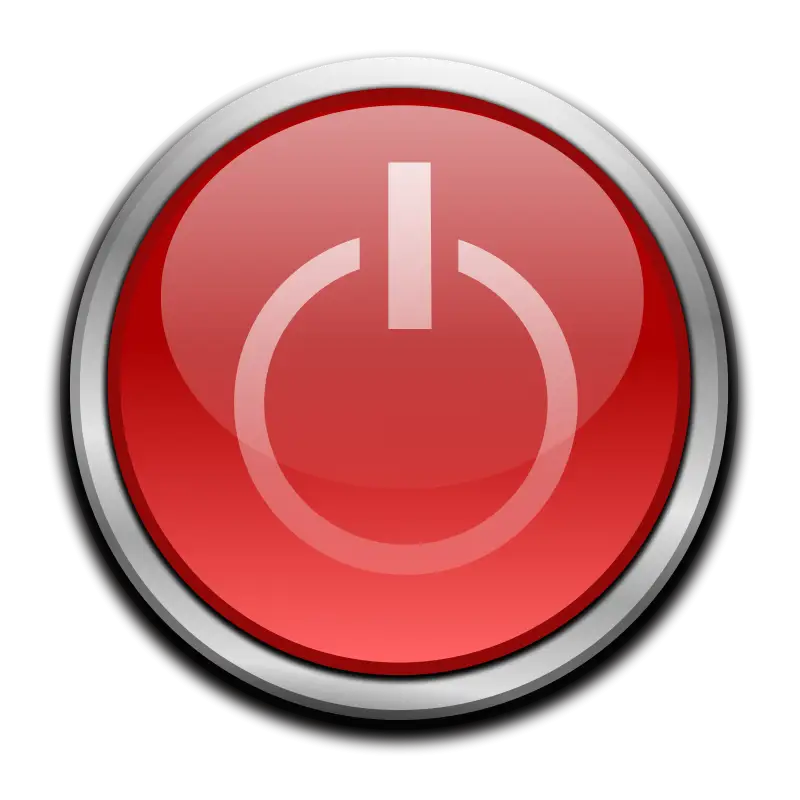 Red Power Button Symbol
