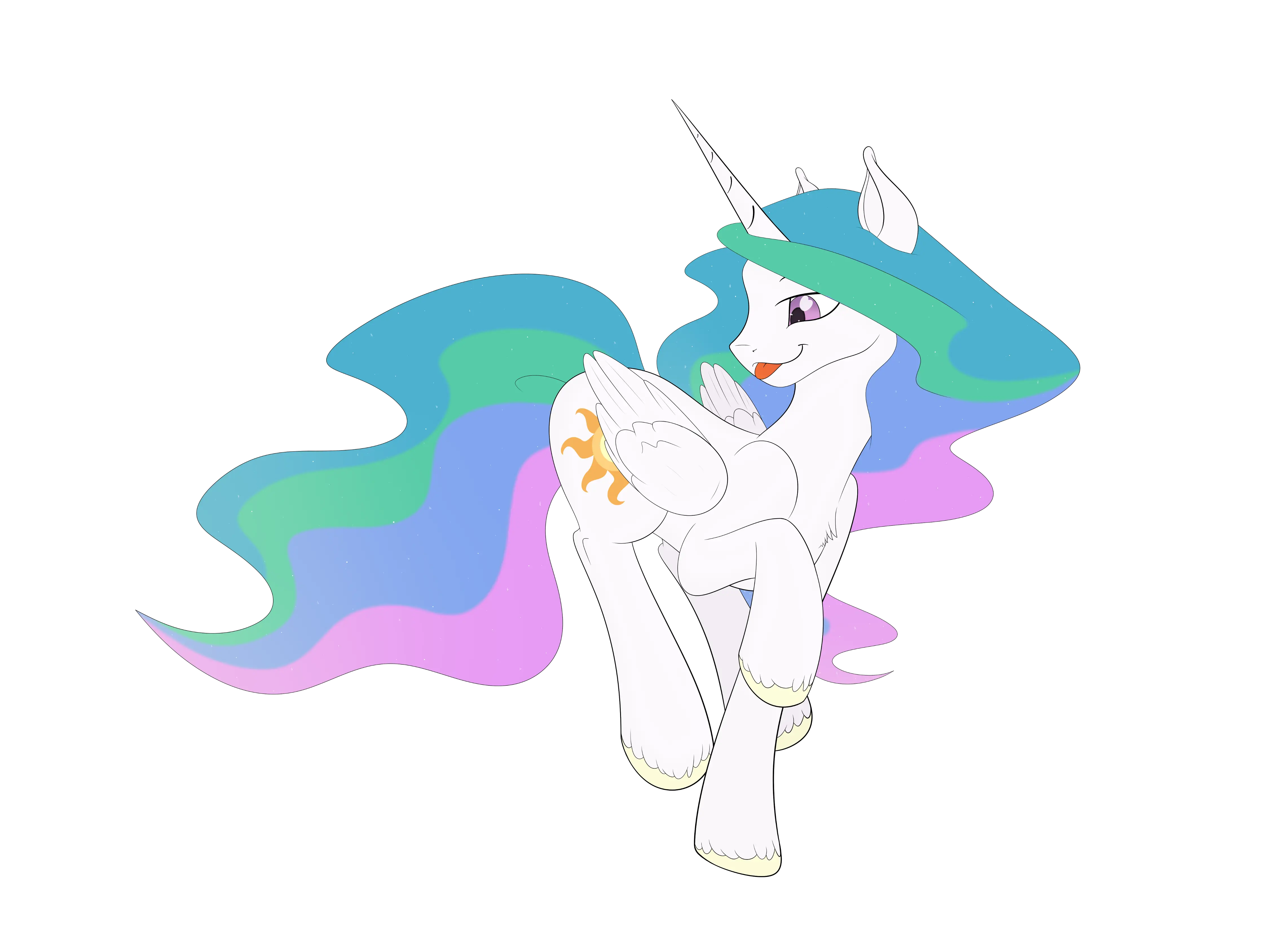 Magical Unicorn Cartoon Illustration