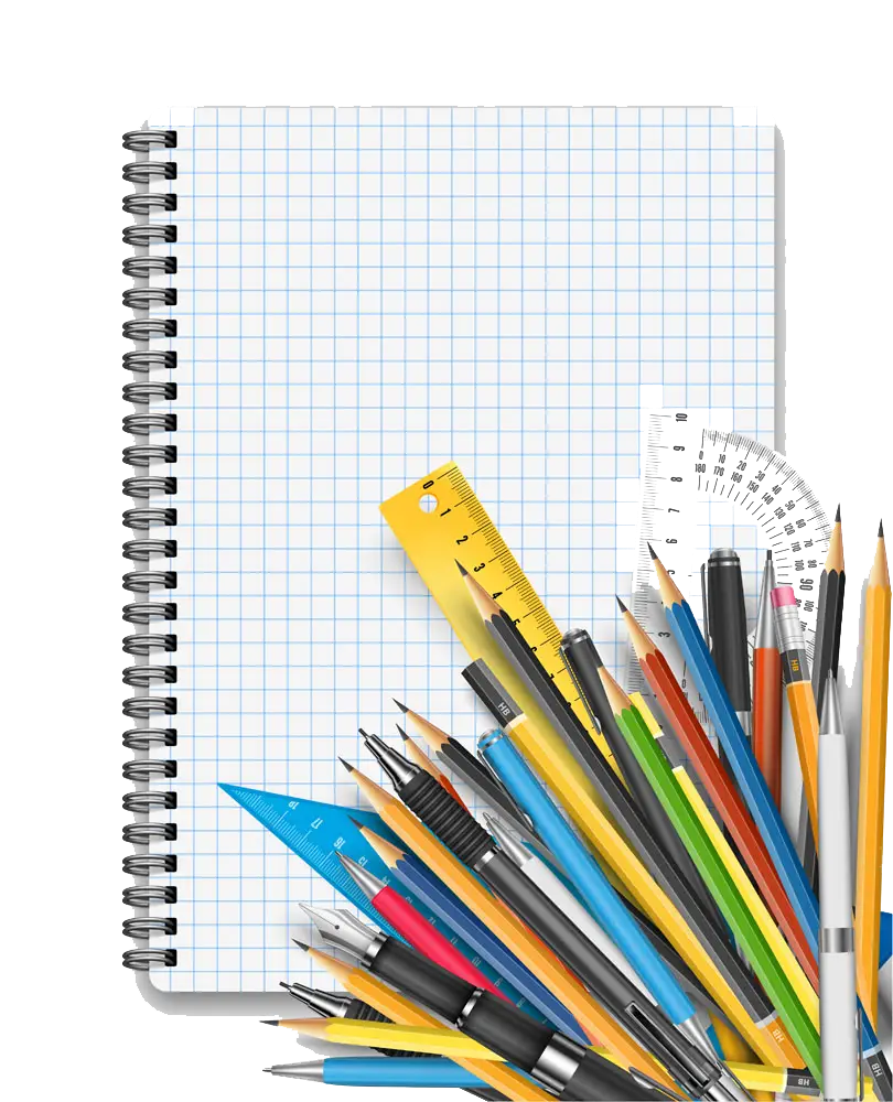 Stationery Supplies with Notebook