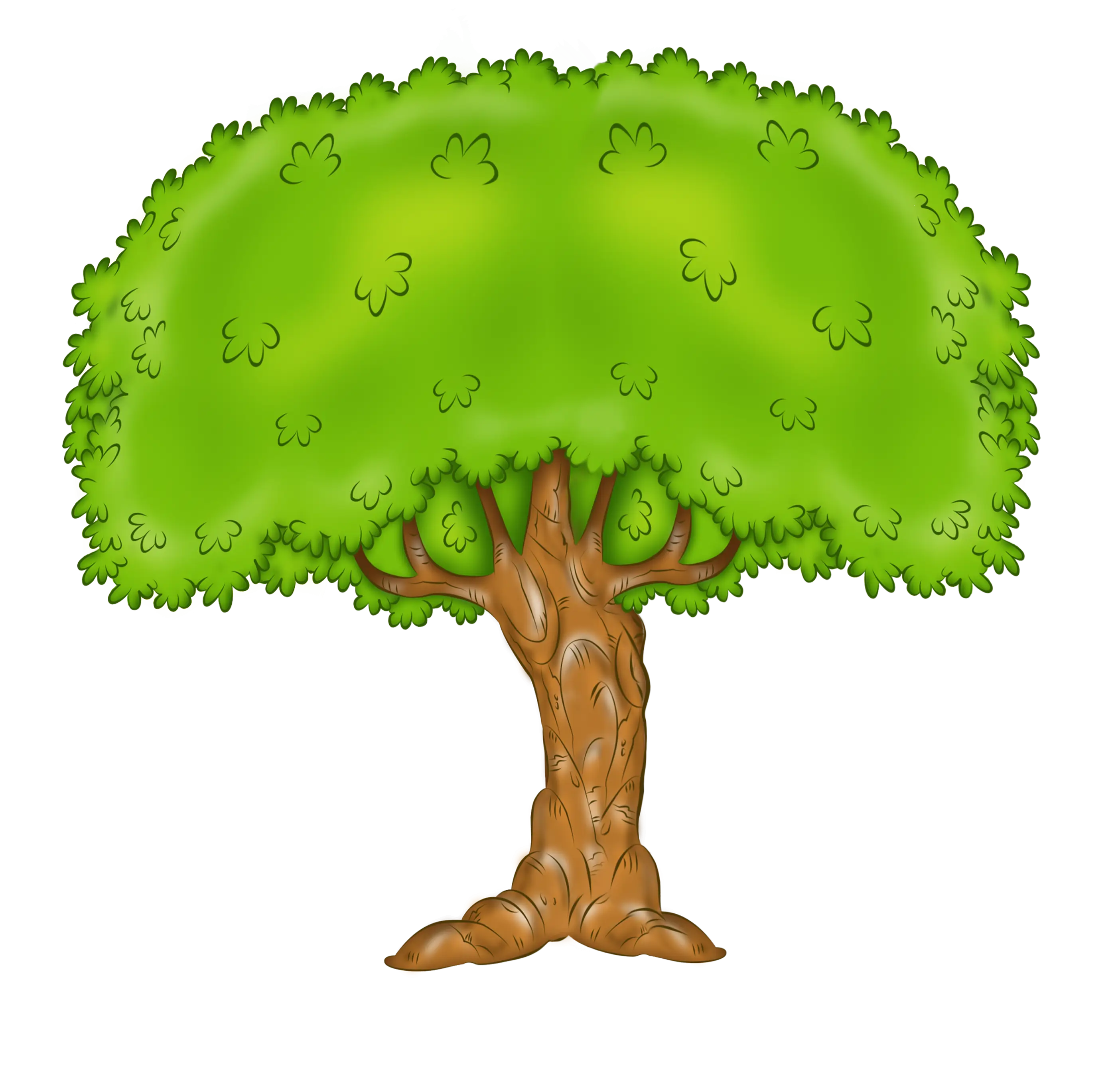 Bushy Green Tree with Detailed Canopy