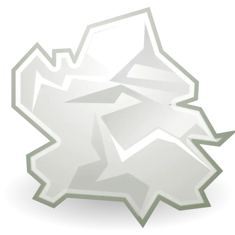 Grey Metallic Shape Abstract Logo Design
