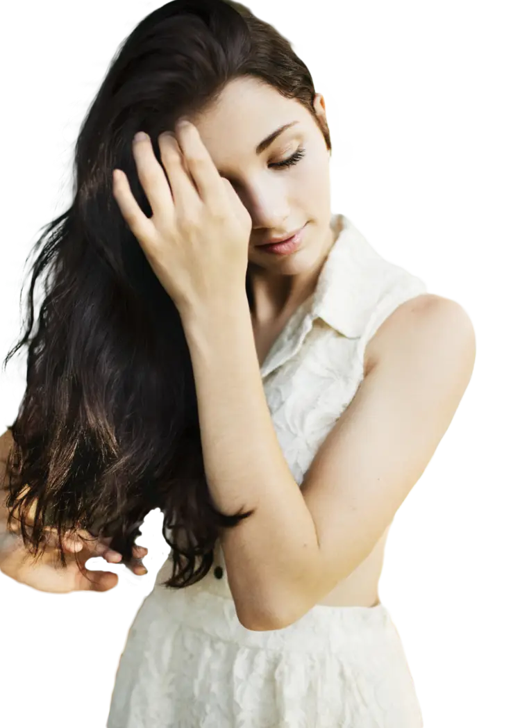 Woman in White Dress