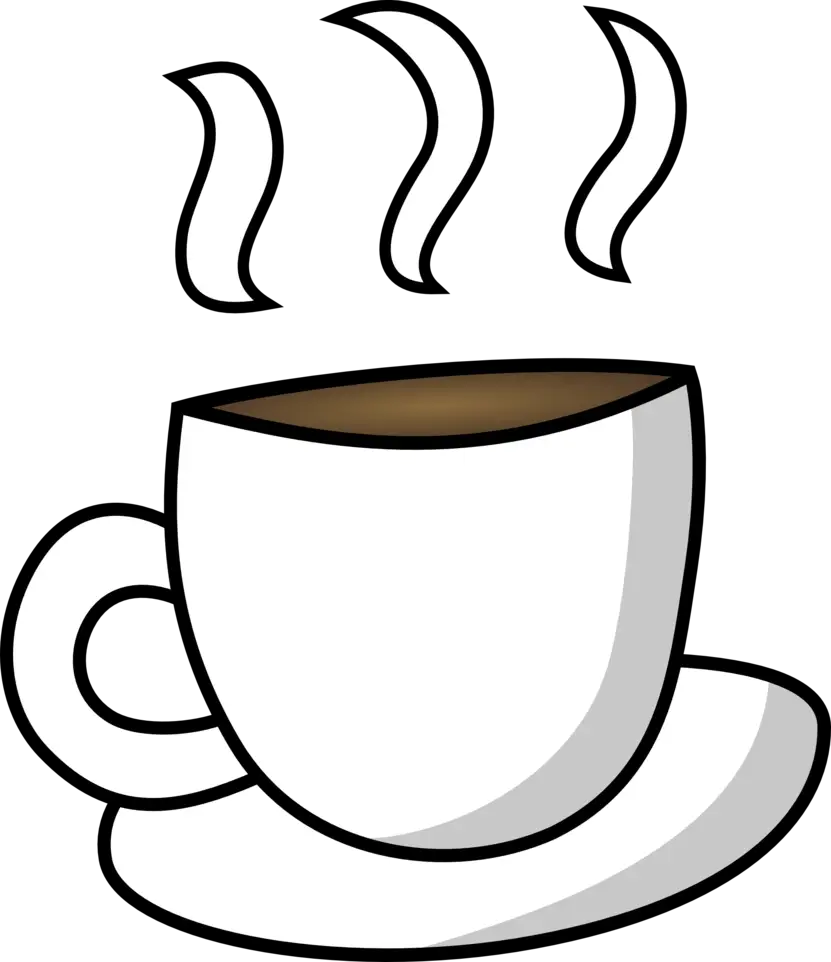 Illustration of a Steaming Coffee Cup