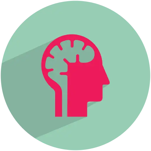 Red Human Brain Icon