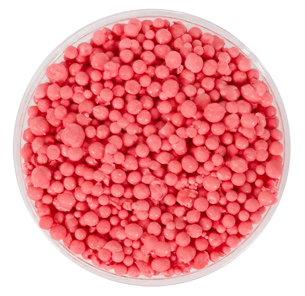 Pink Granules in Container