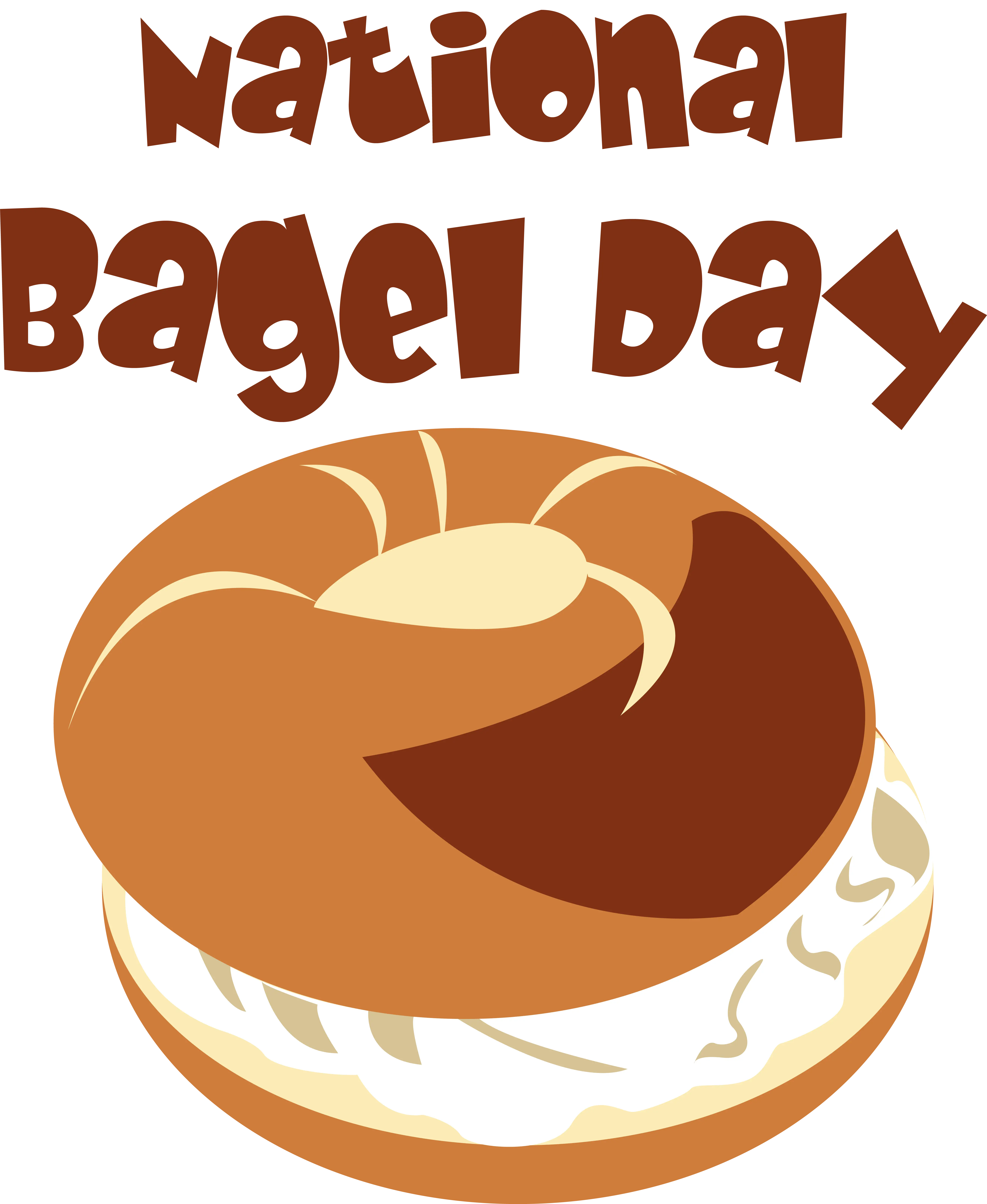 Bagel with Cream Cheese for National Bagel Day