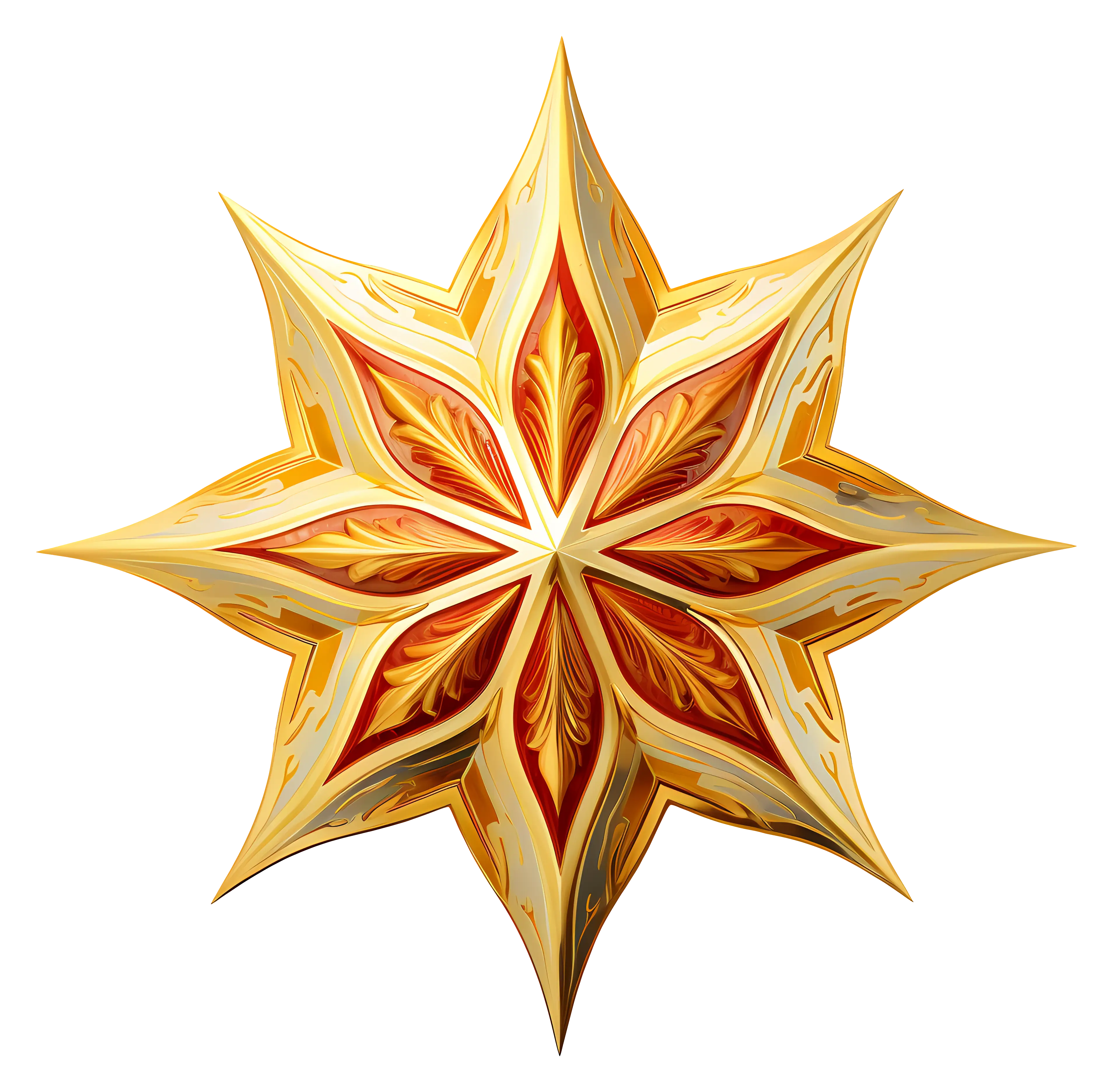 Golden Decorative Star Illustration
